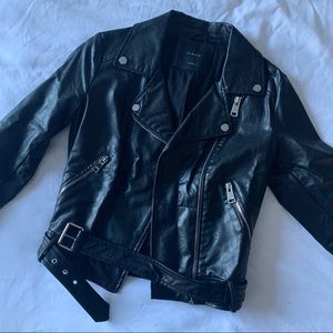 Faux Leather Biker Jacket